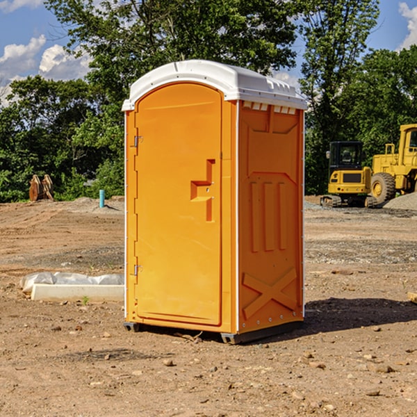 how often are the portable restrooms cleaned and serviced during a rental period in Haskell